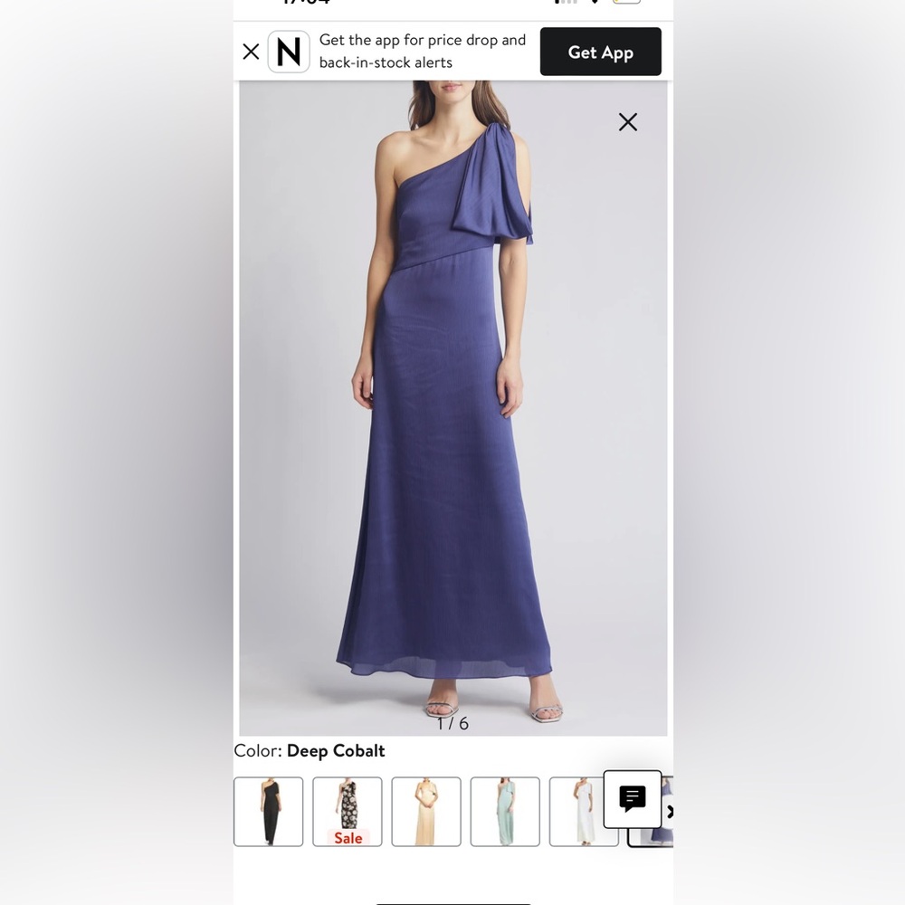 Sachin & Babi Cobalt Gown